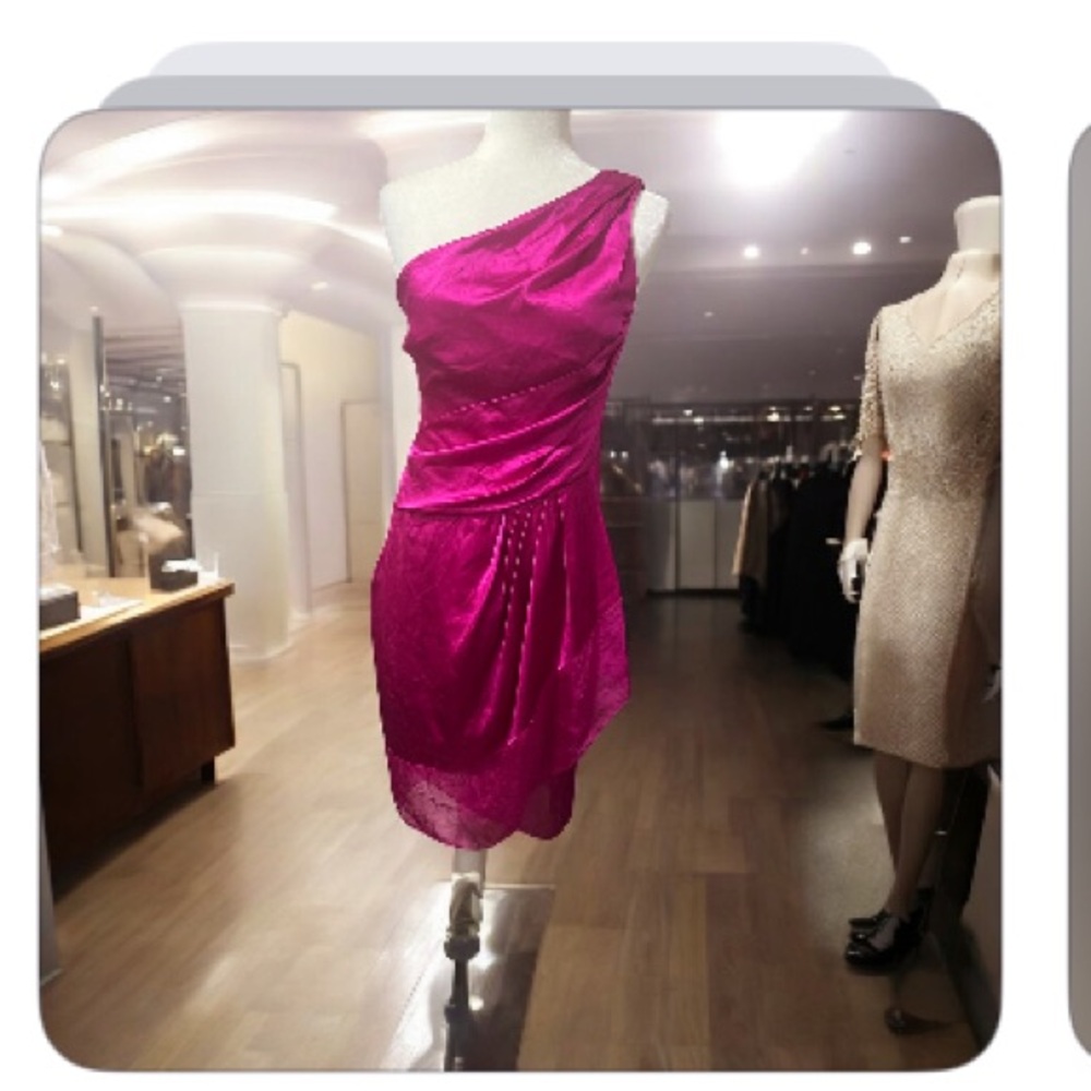 Carmen Marc Valvo Fuchsia silk  Fabric women’s Dress